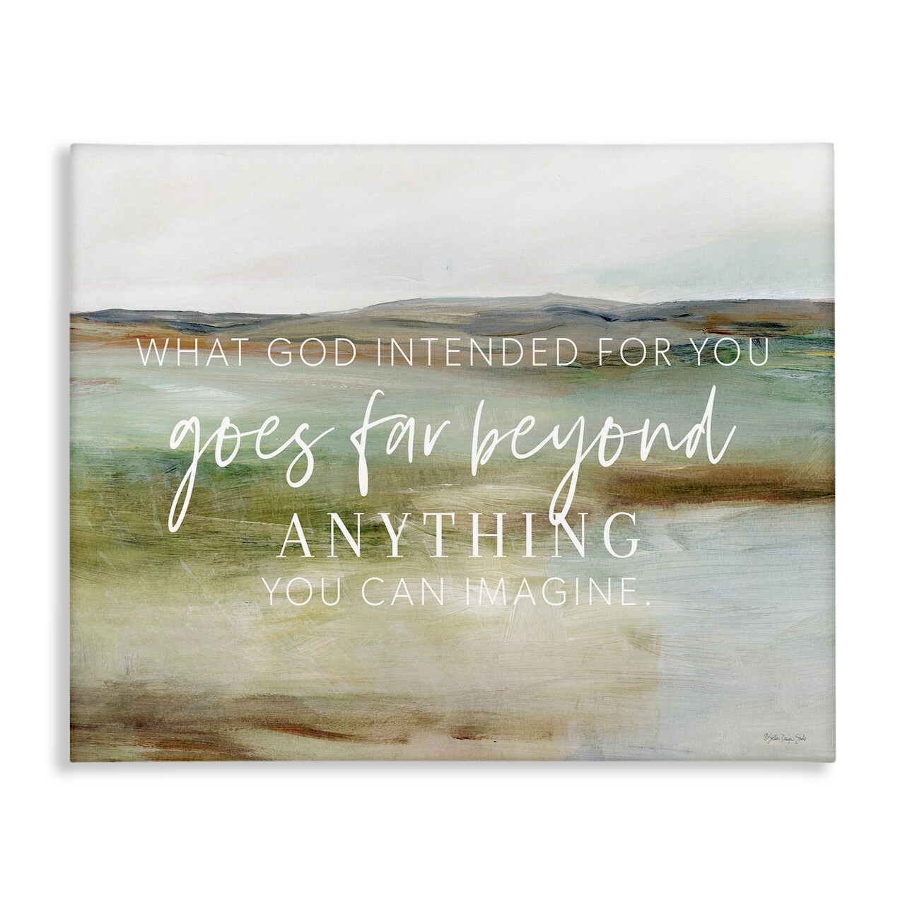 Stupell Industries God's Intentions Proverb Canvas Wall Art Design by Sara G. Designs